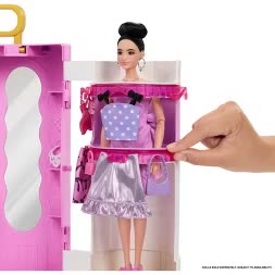 Barbie doll in the Spin and Style dressing tube, finished product