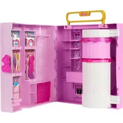 Barbie Deluxe Style Closet open at an angle, finished product