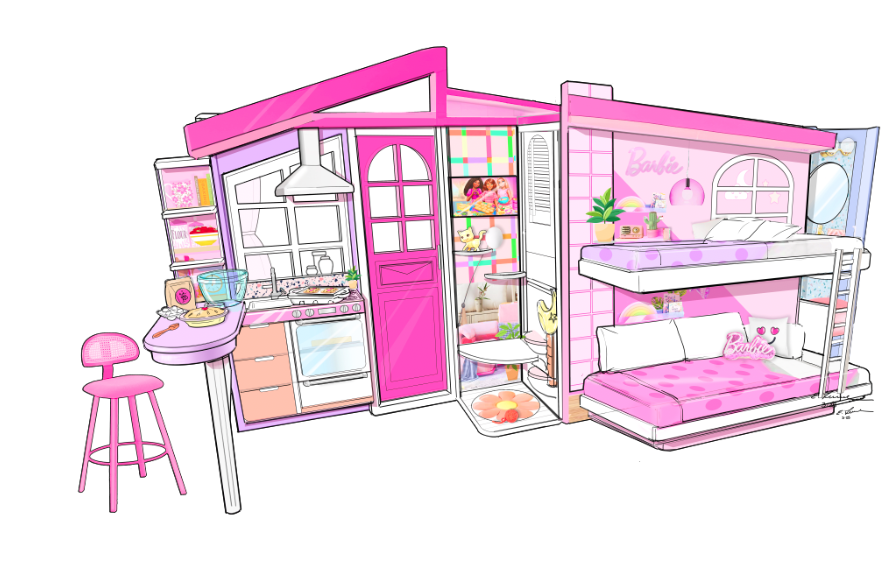 Portable One-Story Barbie Houses image 2