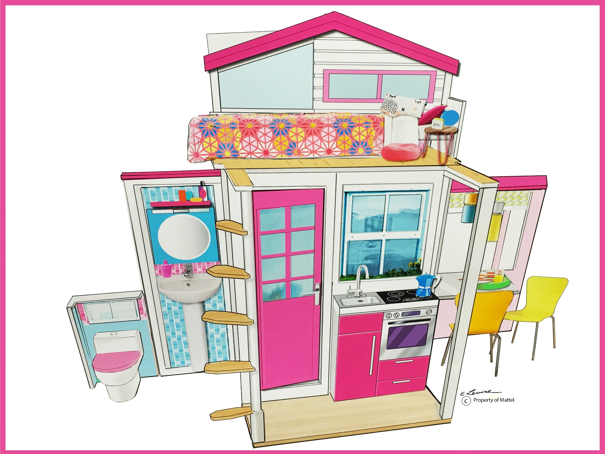Portable One-Story Barbie Houses image 3